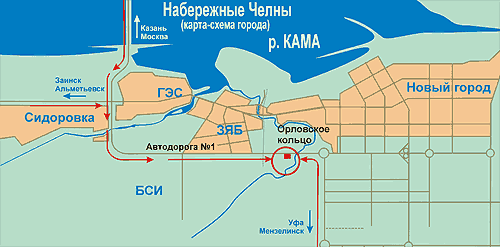 Карта челнов по комплексам и домам